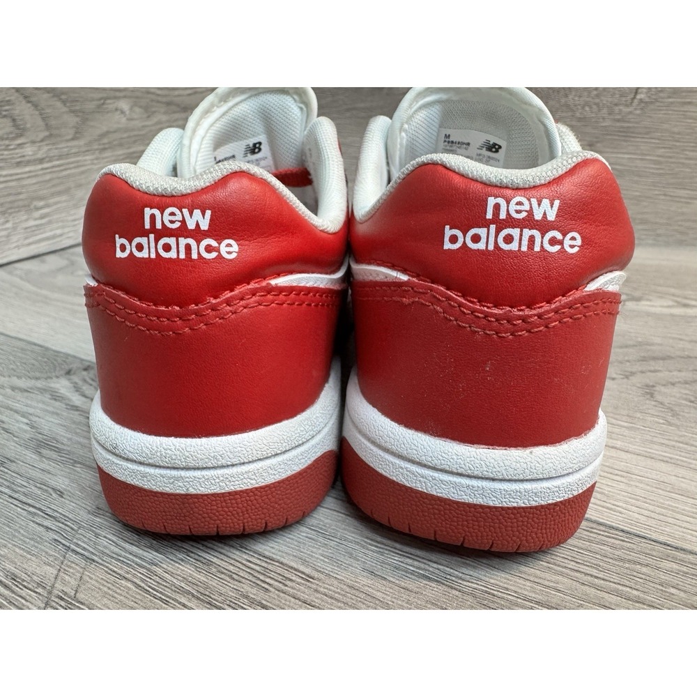 New Balance 480  Kids Sz 12 Shoes Red White Athletic Low Top Sneaker - Picture 6 of 11